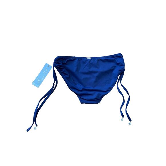 NWT Anne Cole Navy Blue Bikini Swimsuit Bottom Women’s Size Small Full Coverage - Picture 2 of 4